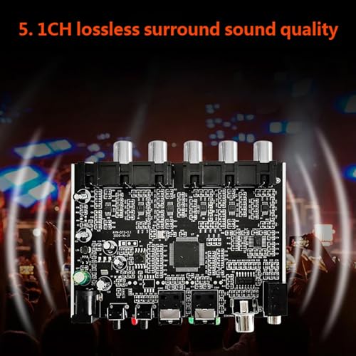 Conversor de audio digital a analógico 5.1 con entradas SPDIF múltiples 4