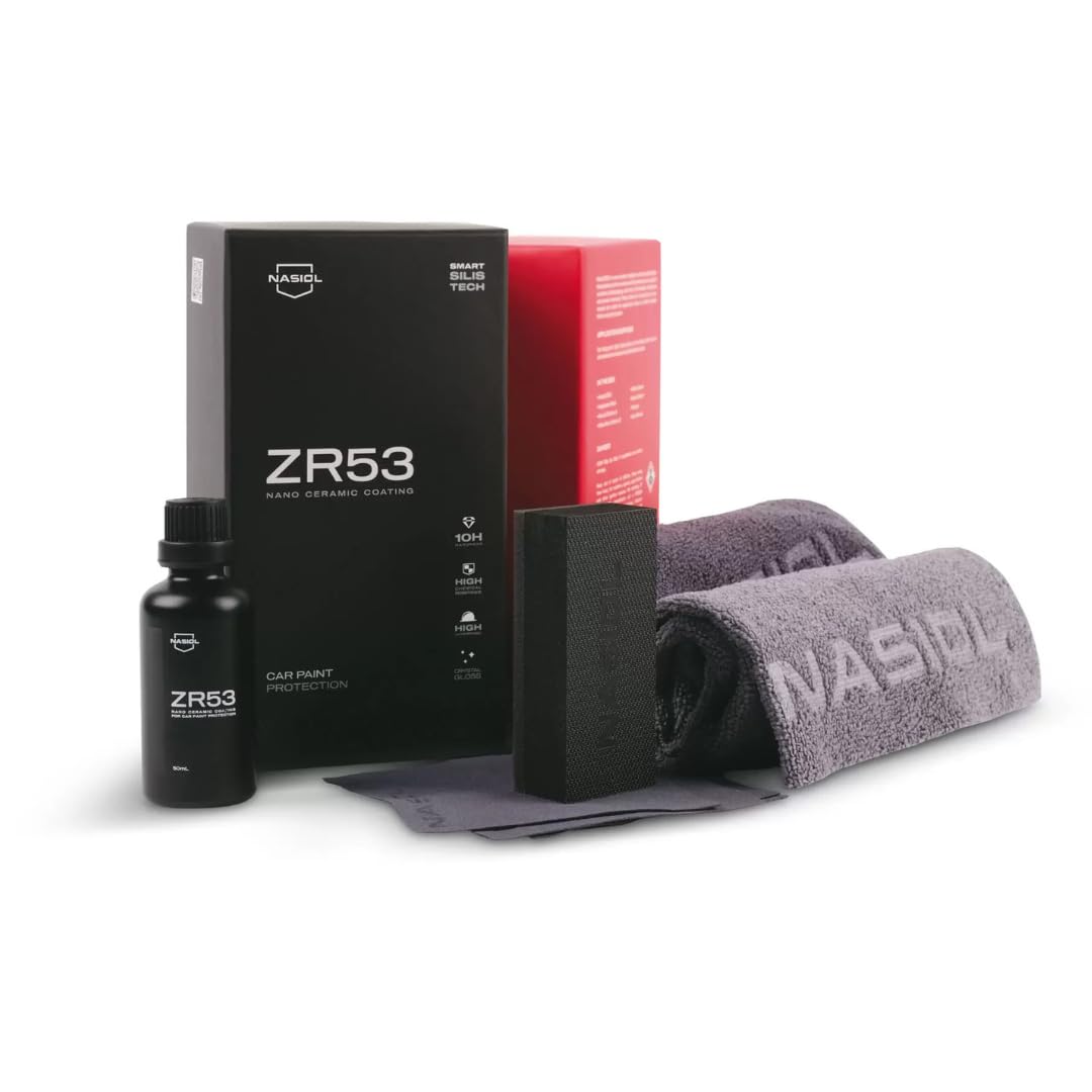 NASIOL ZR53 Nano Keramikversiegelung Auto, Keramikversiegelung, Lackversiegelung Auto, Keramik Autolack,Ceramic Coating, Hochwertige Nano Keramik Fliesen Kit 9H Farbschutz 50 ml
