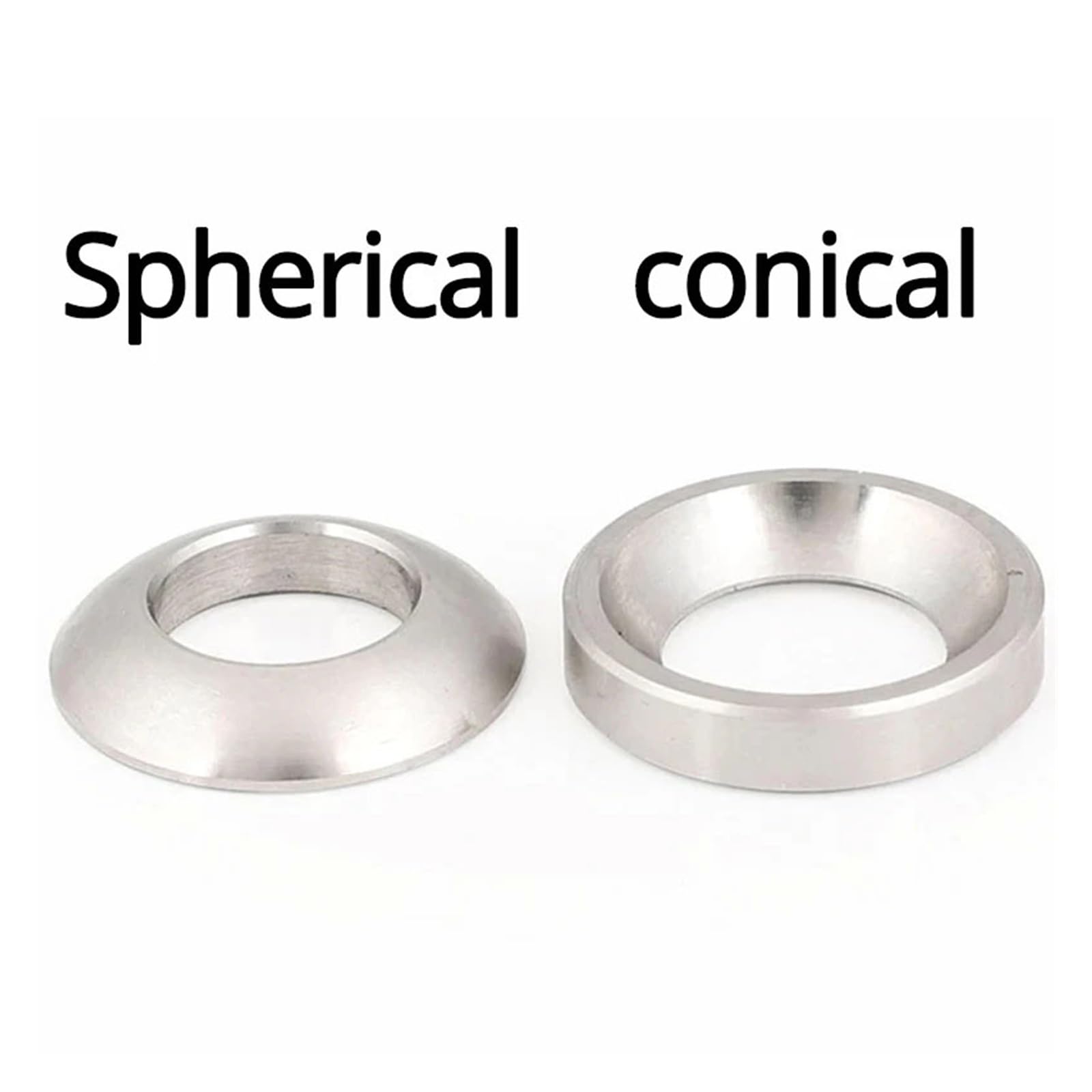 Junta de culata avellanada， Arandela esférica cónica M6 M8 M10 M12 M16 M20 M24 Arandela avellanada Acero inoxidable Junta cóncava convexa Acero al carbono(Spherical Stainless,M16 (3Pcs))