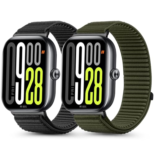 BDIG Correa Elástica de Nylon Sólo Compatible con Xiaomi Redmi Watch 6/5/4 & Mi Band 9 Pro/8 Pro,Pulseras Elásticas Ajustables de Nylon Deportivo de Repuesto para Hombres Mujeres