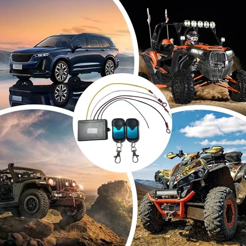 Juego de control remoto de cabrestante para coche con receptor inalámbrico de 12V 24V 4