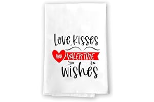 Decorative Kitchen and Bath Hand Towel: Valentine's Day Love Kisses