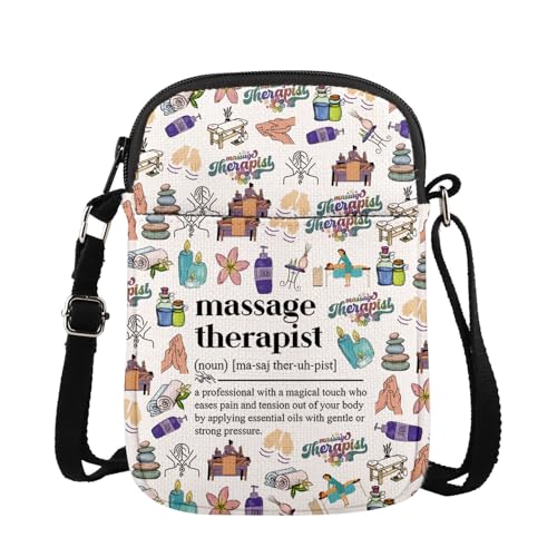MAOFAED Massage Therapist Definition Crossbody Bag, Masseuse Quote, Massage Therapy Gift(massage therapist noun)