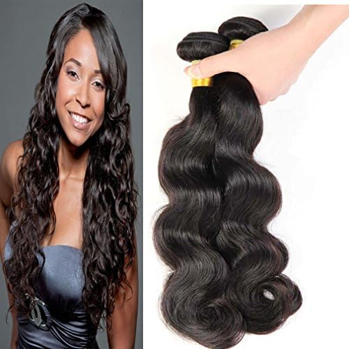 Malaysian Hair 3 Bundles with Closure Hair Piece Weave - Body Wave Hair Black Extensions, Mixed Length (10 10 10+8)