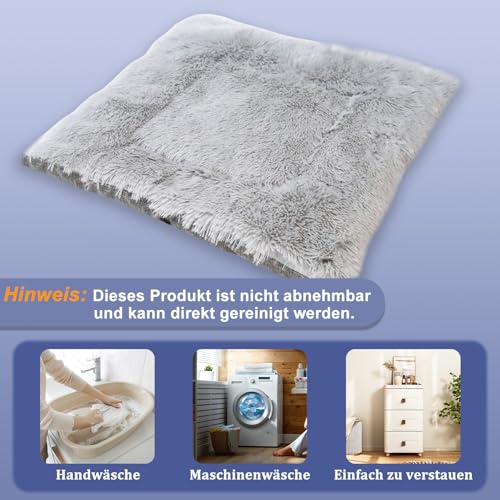 Foonary Katzenbett für Katzen katzenbett Flauschig,Weiches Katzenkissen,2-in-1 Katzenkissen Haustierbett,Katzenbetts, Katzenmatte,Gemütlicher Katzenkorb Für Katzen Und Kleine Hunde,60 cm x 50 cm,Grau