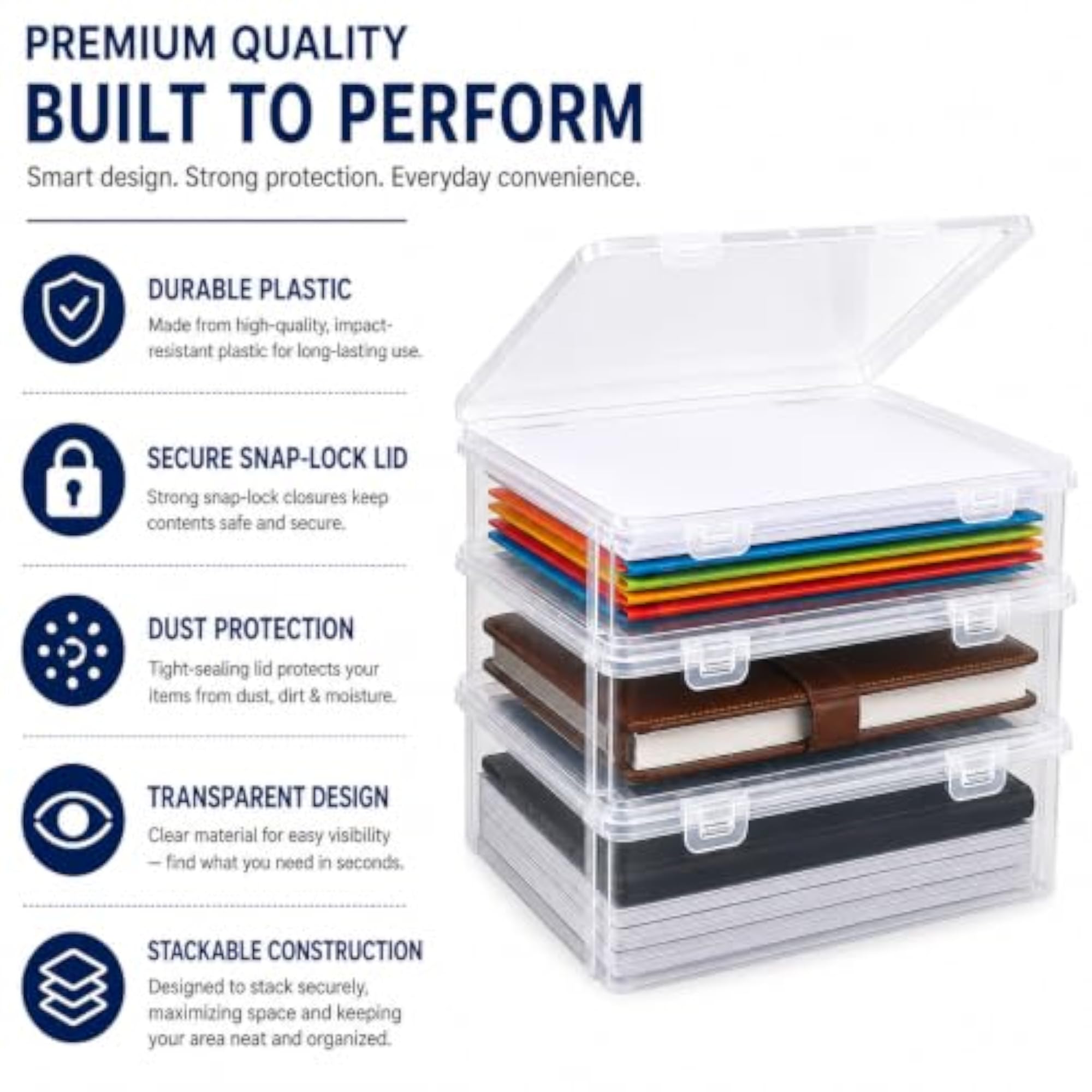 A4 Size Box Document Organiser Paper Holder, Waterproof