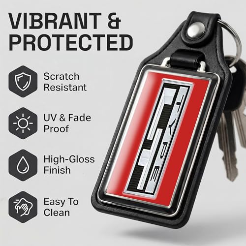 Image of Brotherhood Car Key Chain for Camaro - Classic Models Keychain for Men and Women Gift Key Ring - Medium Red - Type LT