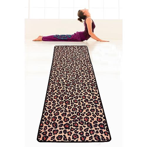 Tapis de yoga léopard tapis d'exercice de gym antidérapant léger - 2