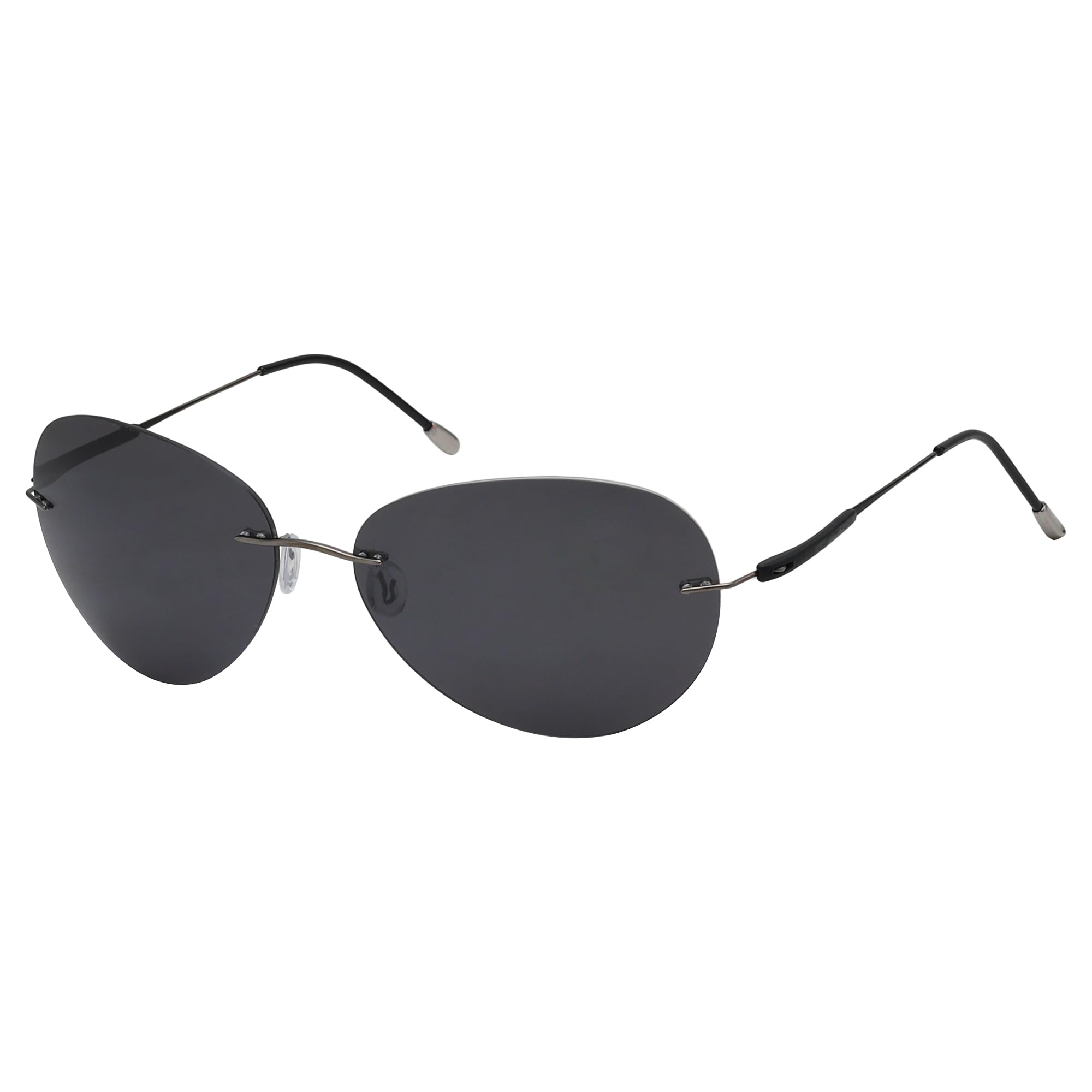 Eyekepper Pilot Rimless Titanium Polarized Sunglasses for Men and Women