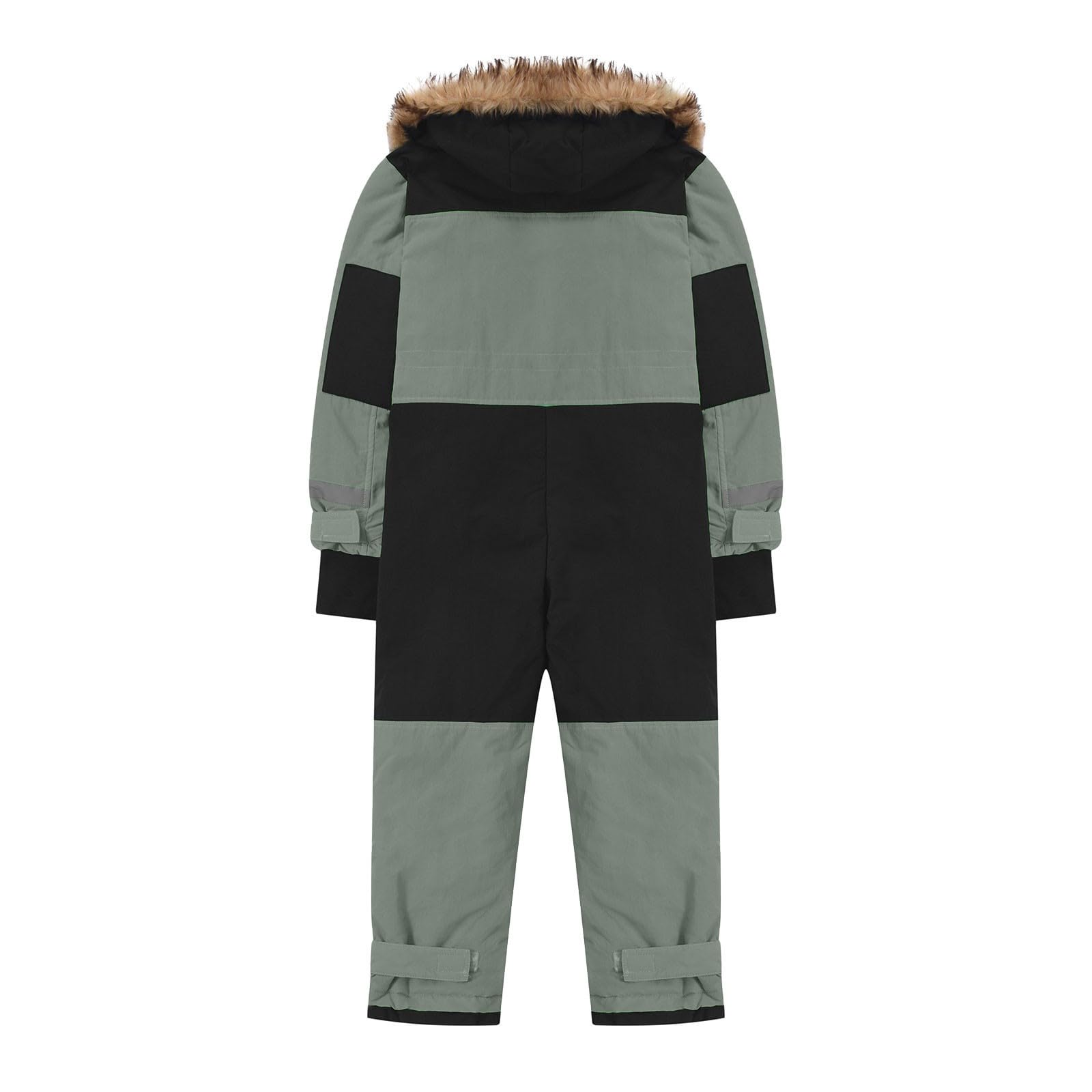 Combinaison de Neige Enfants Garçons Fille Combinaison de Ski Thermique Hiver Combinaisons Neige bebe Combinaisons Waterproof Coupe-Vent avec Capuche Jumpsuit Softshell d’Extérieur Multisports