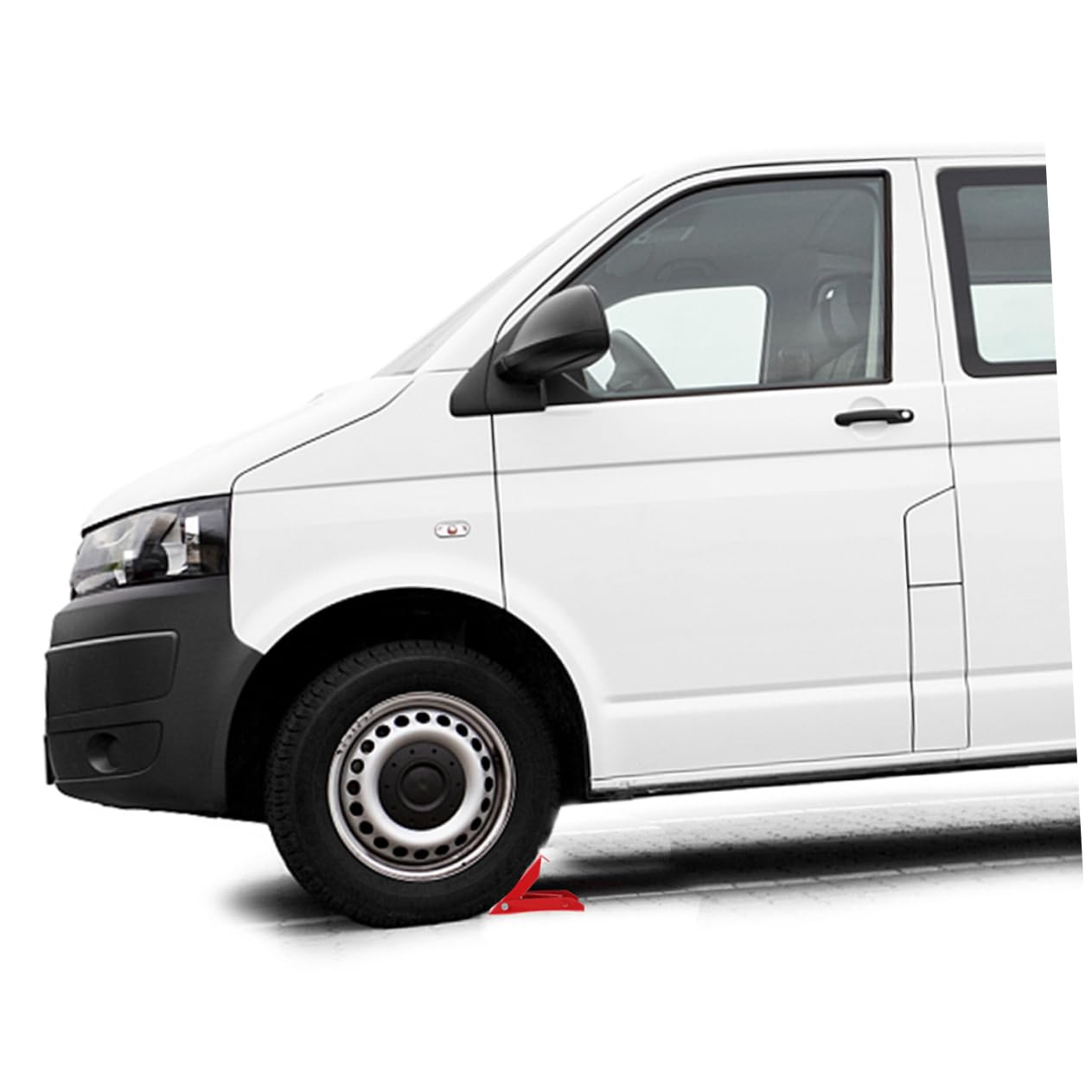 ULTECHNOVO 2 Stück Rote Metall Radkeile mit Rutschfestem Gleitschutz und Hoher Traktion Auto und Lkw Reifenstopper für Sichere Fahrzeugpositionierung im Anhängerzubehör
