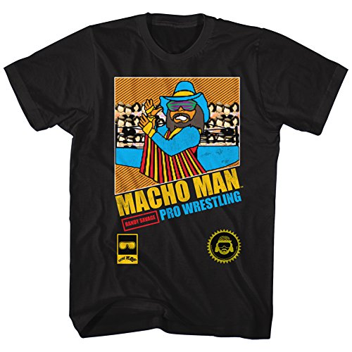 Macho Man 1980's Heavyweight Wrestler Pro Wrestling Adult T-Shirt Tee 6X Black