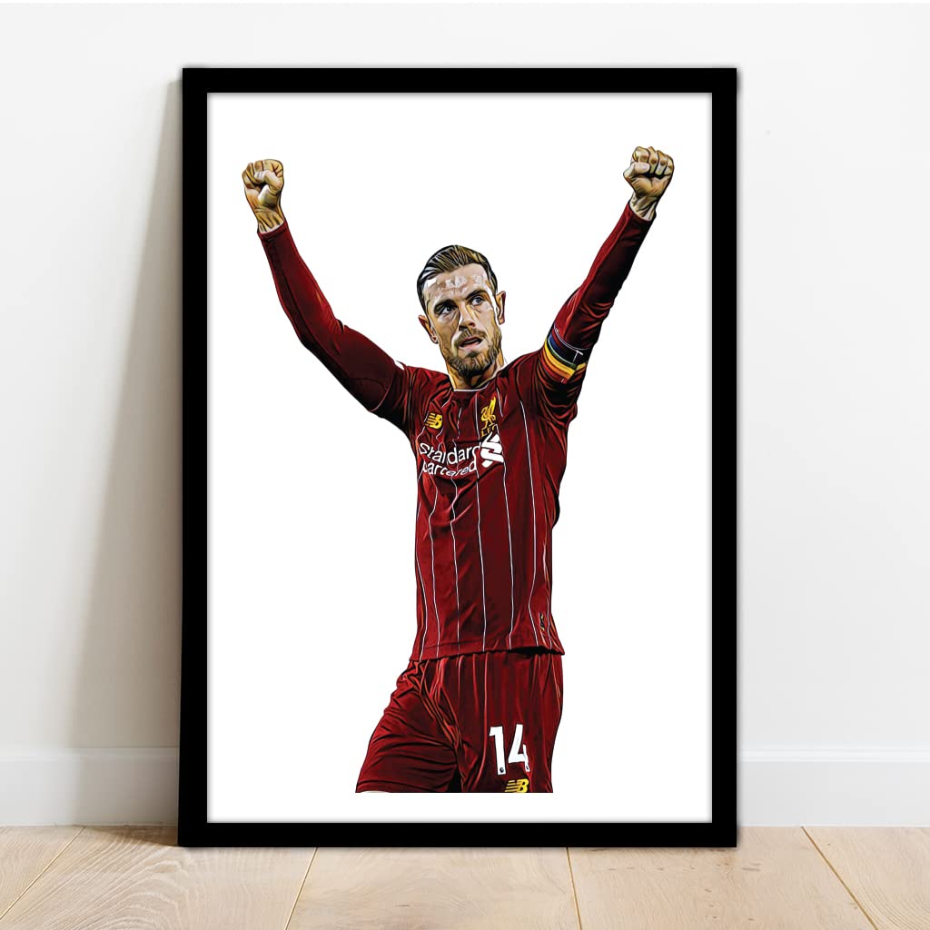 Liverpool - Jordan Henderson - Framed Illustration Print Poster