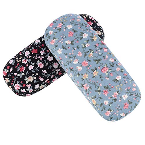 Preisvergleich Produktbild Xinzistar 2 Stücke Brillenetui Hardcase für Damen Herren, Blumen Sonnenbrille Brillenetui Hartschalen Brillenbox Schutzhülle für Brillen Sonnenbrillen