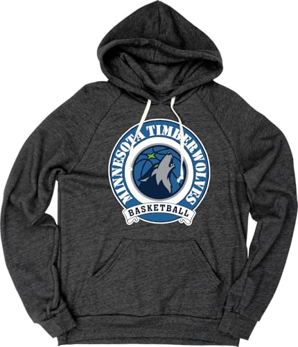 Minnesota Timberwolves NBA Officially Licensed Tri-Blend Hooded Sweatshirt Black X-Large