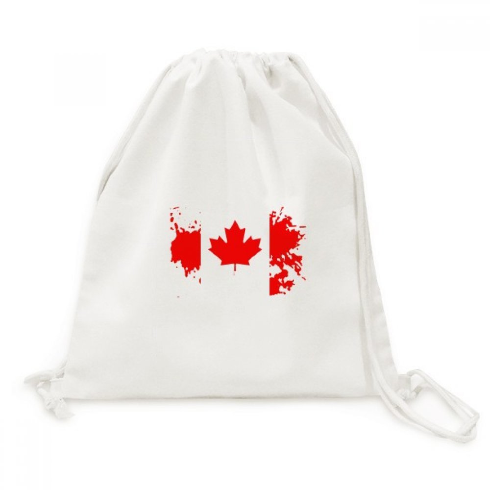 Sac à dos cordon Canada feuille d'érable en toile de qualité supérieure - 5