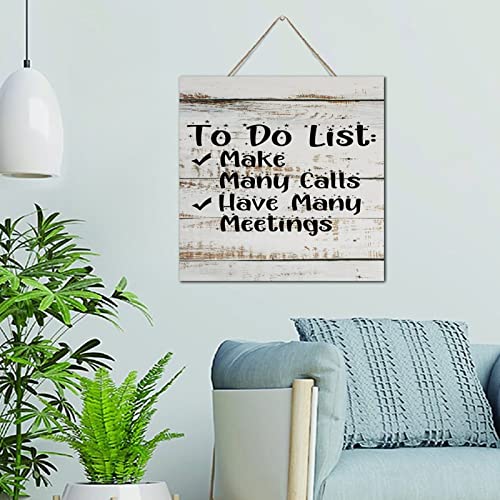 Décoration murale moderne en bois To Do List pour bureau chic