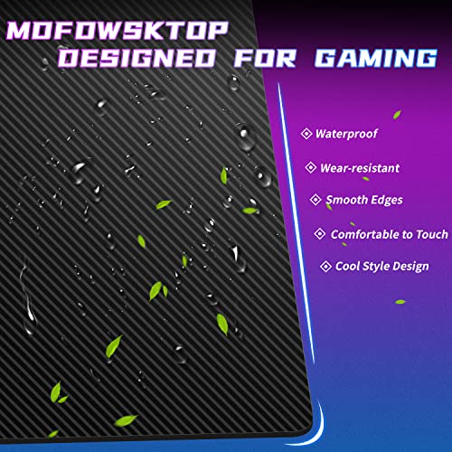 Image of 35 in Gaming Desk Z-Shaped Game Computer Desk with Hook Cheap PC Game Table Home Office Desks for Bed Sofa, Gaming Workstation for Kid, Easy to Install, Lightweight to Move, Blue