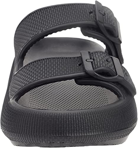 BRONAX Pillow Slippers for Women and Men | Adjustable Double Buckle Shower Slides | Cushioned Thick Sole Sandals4