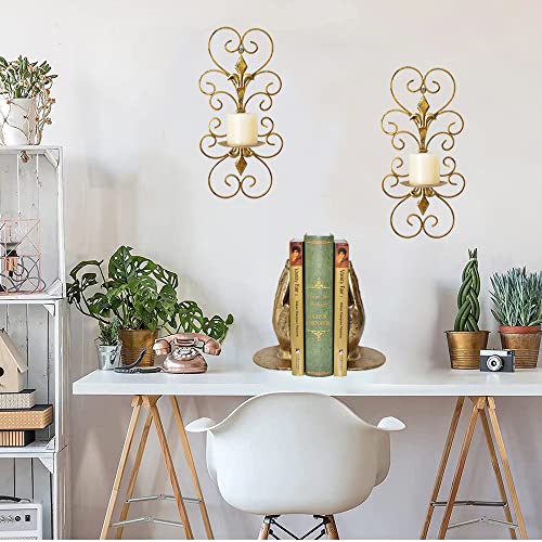 Juconsin Hands Bookends, Prayer Hand Decorative Bookends Unique Gold Book Ends Heavy Duty Cast Iron Bookends For Shelves Decorative #TOP3