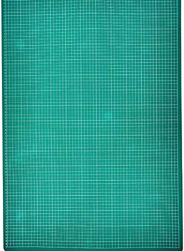 Dapetz ® Craft Cutting Mat Self Healing A1 Triple Layers - For Quilting, Sewing, Scrapbooking, Fabric & Papercraft - Imperial/Metric 35 Inch x 24 Inch / 900mm x 600mm - Green/Green