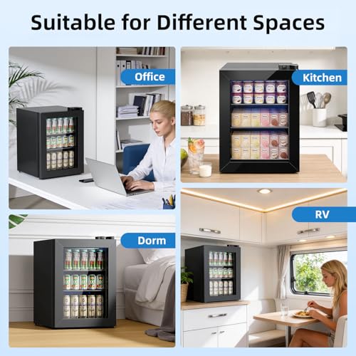 Image of Antarctic Star 65L Upright Ice Cream Storage Unit, Compact Vertical Design with Mechanical Temperature Control(-10F to -18F), Medium Capacity for Home /Office /Dormitory Use, 115V /60Hz