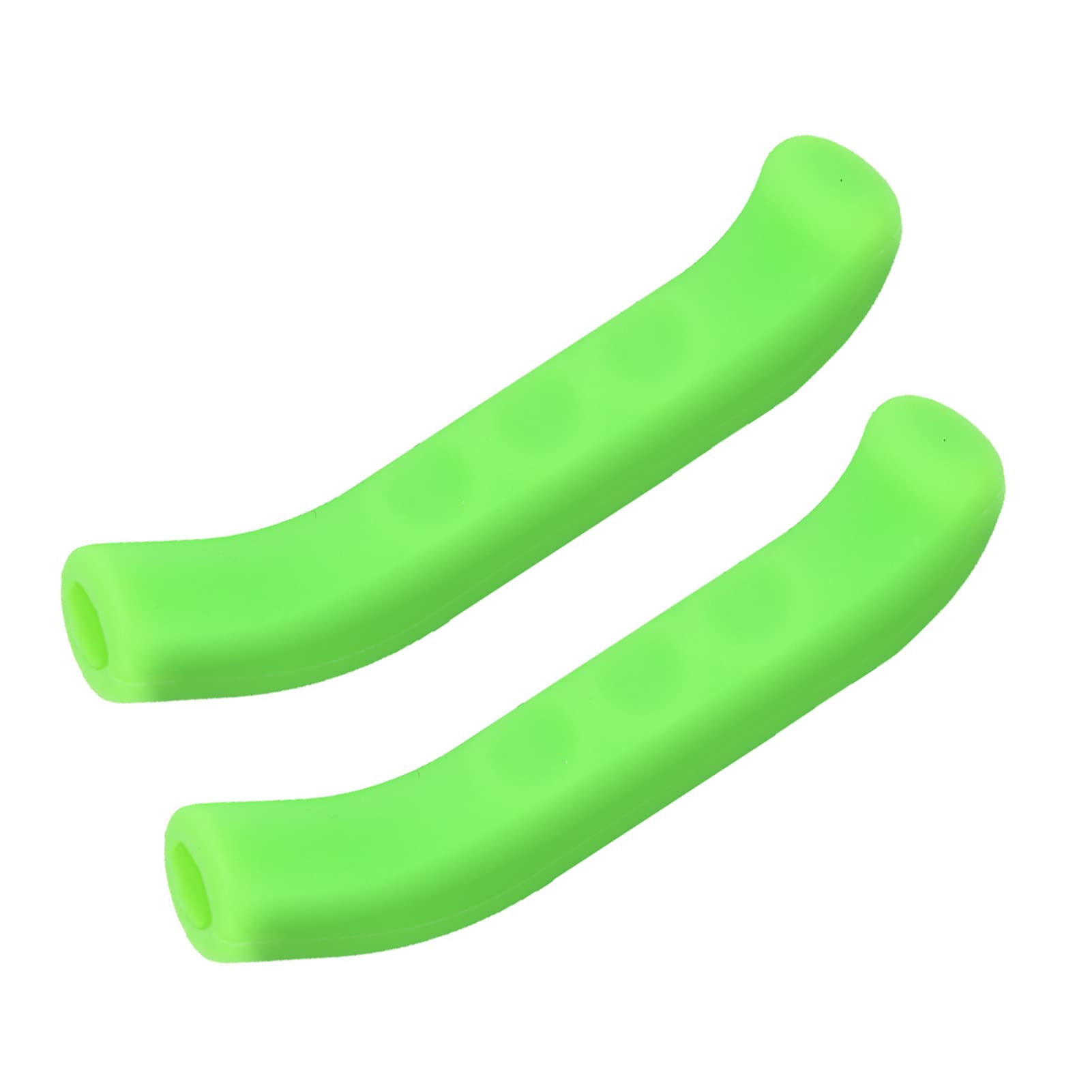 Luqeeg Bike Brake Grips, Silicone Anti Slip Ergonomic Shock Absorbent Brake Handle Protection Cover with Slip on Secure Fit Design for Mountain Road Bike Levers Sleeve (Green)