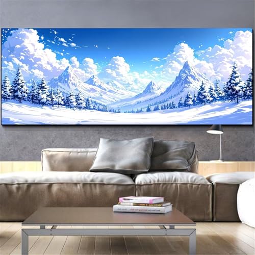 Diamond Painting Neige Grand Format anti stress Kit Broderie 120cm