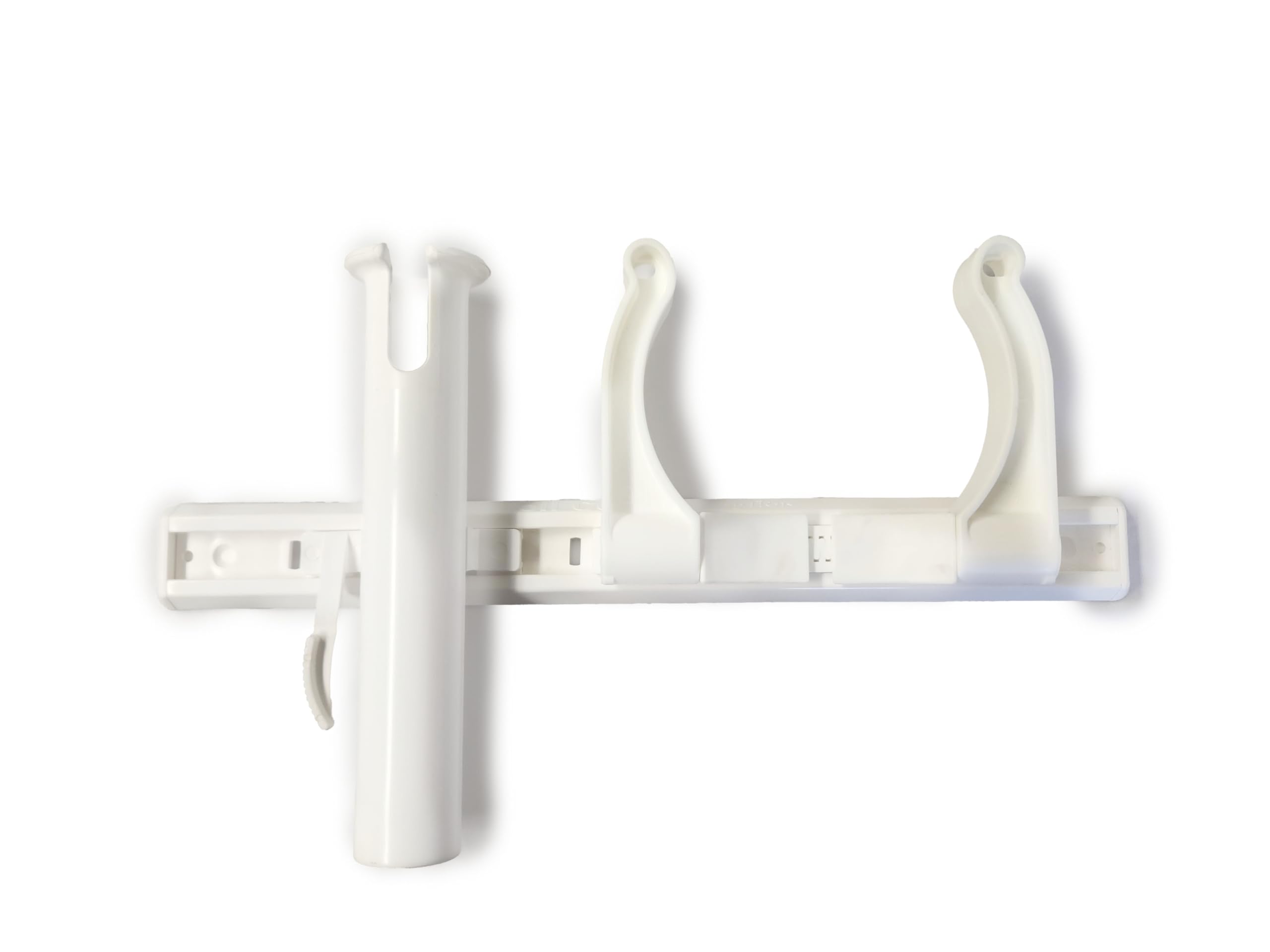 Roll Control Systems Adjustable Scuba Tank Bracket, UV Resistant Polypropylene, Fold-Down, Accommodates 50-100 cu. ft. Tanks, White