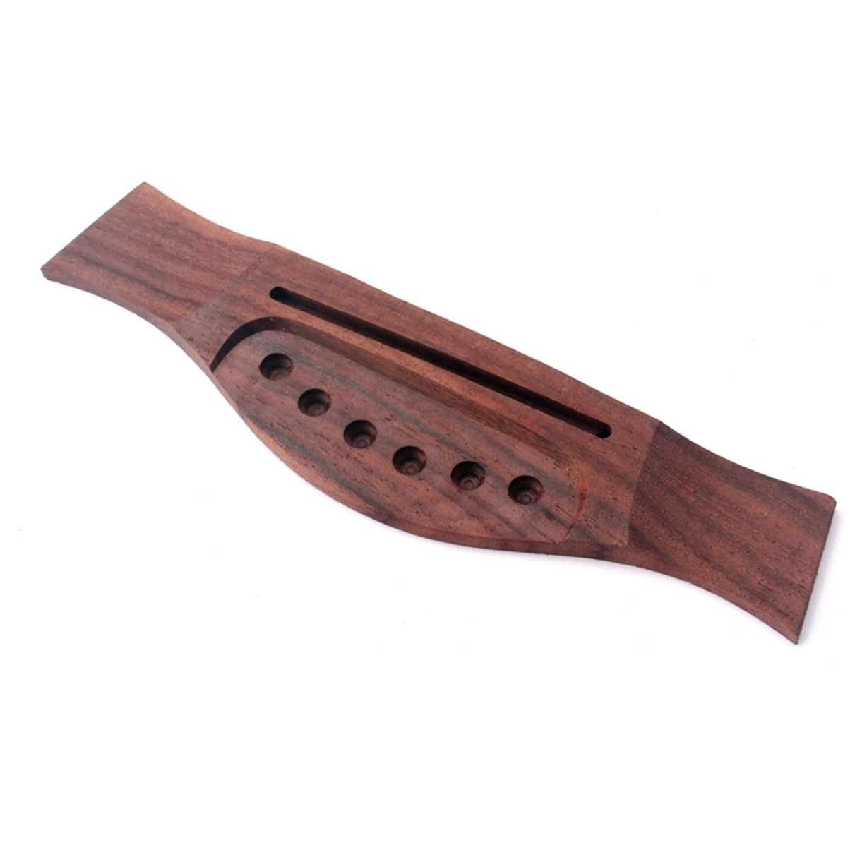GOOHOCHY Strings Rosewood Acoustic Guitar Bridge Fishtail Slotted Design for Folk Guitar Replacement Parts