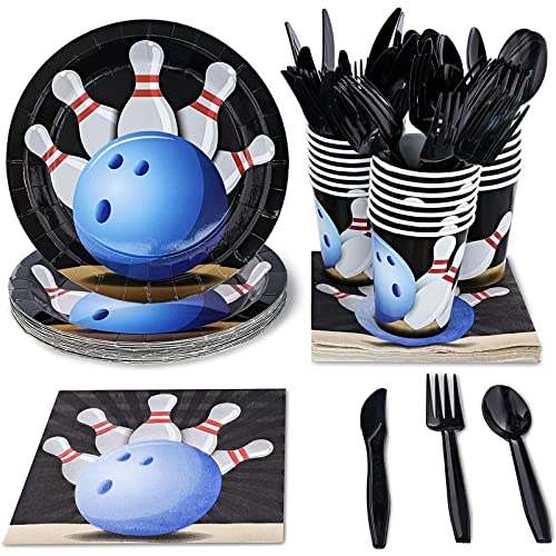 Juvale Kids Bowling Birthday Party Supplies Set - Plates, Knives, Spoons, Forks, Napkins, and Cups, Serves 24 Juvale Kids Bowling Birthday Party Supplies Set - Plates, Knives, Spoons, Forks, Napkins, and Cups, Serves 24