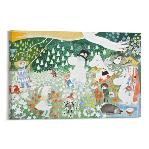 ムーミン Moomin 油絵 絵画 《デンジャラスジャー》ポスター プリント キャンバス 絵画 壁アート モダン ホーム装飾 ぶら下がる ポスター 画像 壁の絵 版画 ギフト20x30inch(50x75cm)