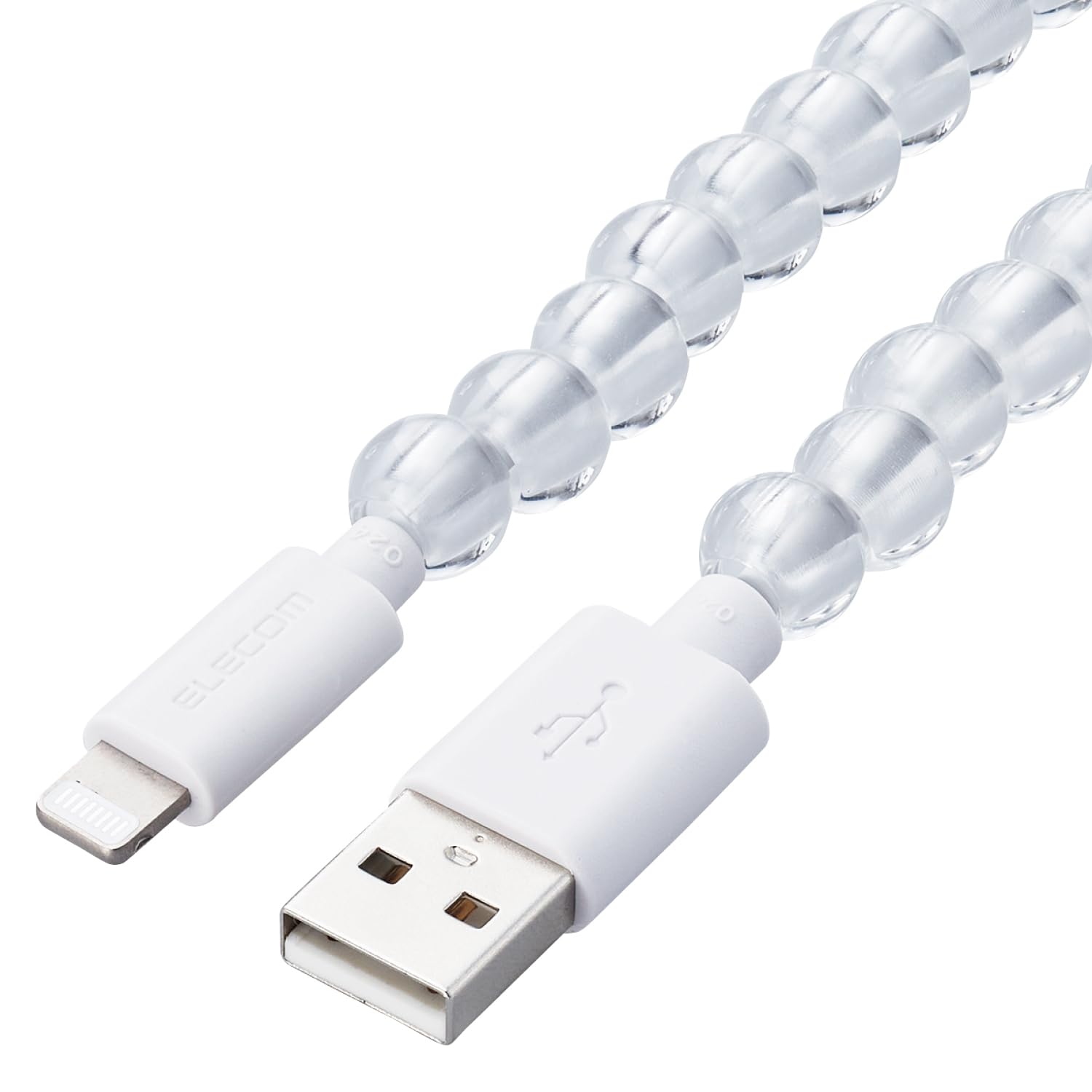 エレコム iphone 充電ケーブル USB-A ＆ ライトニングケーブル Lightning 【 iPhone 14/14 Pro Max/14 Pro/iPhone 13/13 Pro Max/13 Pro/iPad/AirPods 】 1m クリア MPA-CJAL10CR