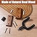 Guitar Wall Mount 4 Pack, Black Walnut Wood Guitar Holder with Rotatable Soft Guitar Hook for All Size Guitars, Hardwood U-Shaped Guitar Wall Hanger Mount for Acoustic Electric Guitar Bass Banjo