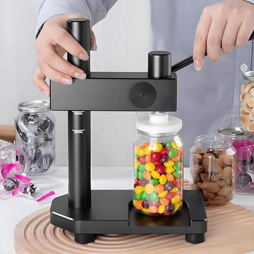Máquina selladora manual de latas para tarros y botellas, herramienta de sellado de aleación de aluminio duradera para uso doméstico y comercial