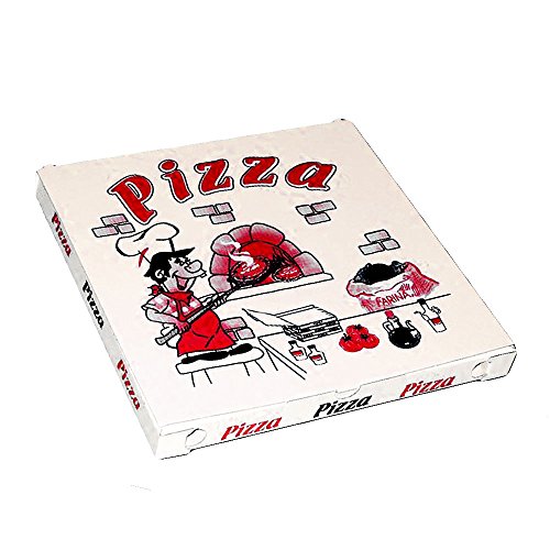 100 X Caja Box Pizza CM 33 X 33 Hecho EN Caja ECOLÓGICA para Ideal Comida para Llevar Pizza Y ALIMENTACIÓN