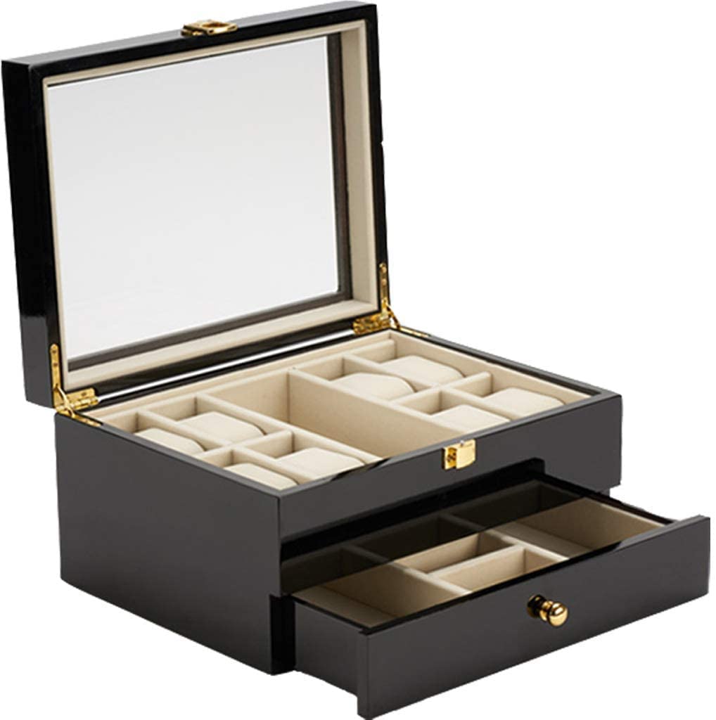 Caja de exhibición de Relojes, cajón para Hombres, Caja de Madera Maciza, Caja de Almacenamiento para Relojes, Pulsera, Funda de Almohada, Fiesta de cumpleaños, tamaño(