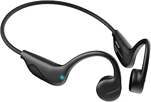 Bone Conduction Headphones,Bluetooth V6.0 Open Ear Headphones with Mic,Bone Conduction Earbuds 12Hrs Playtime,IPX5 Waterproof Sport Headphone for Cycling,Outdoor Sports,Running,Gym