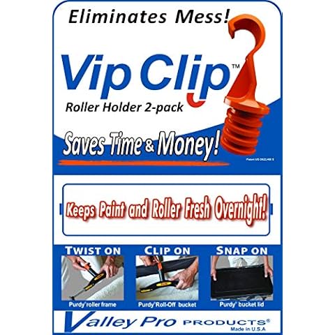 VIP Clip Roller Holder 2-Pack. Fits Purdy® Roller Frame and Purdy® Dual Roll-Off 5 Gallon Roller Bucket. Cover