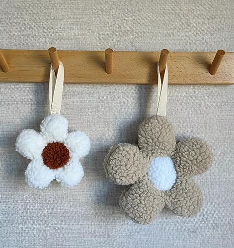 Image of Baby Daisy Pacifier Holder,Light and Soft Dummy Holder Handmade 2 Pack, Decor for Nursing Kids Room