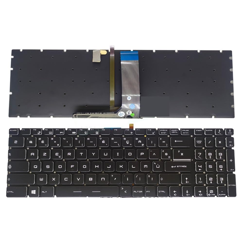 Clavier rétroéclairé blanc haute précision compatible MSI GF75 Thin MS-17F1 - 2