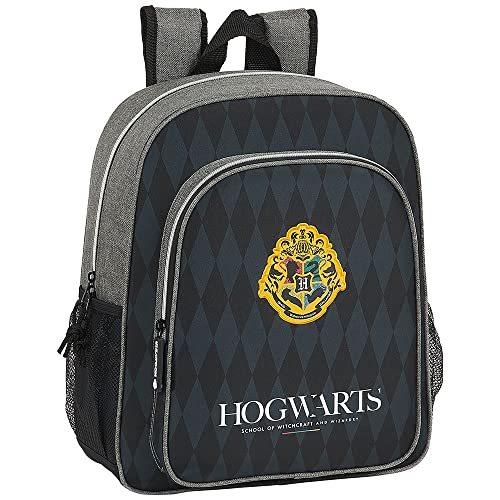 Safta Mochila Escolar Junior de Harry Potter Hogwarts, 320x120x380 mm, Negro/Gris (M640)