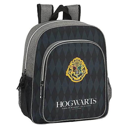 Safta Mochila Escolar Junior de Harry Potter Hogwarts, 320x120x380 mm, Negro/Gris (M640)