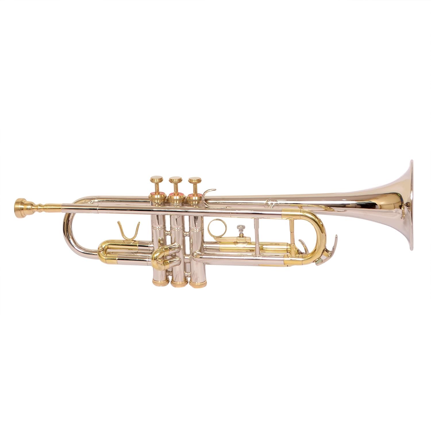 Tromba Bb Pitch con custodia rigida, molla, boccaglio e paio di guanti in design unico, qualità di esportazione per band da concerto, principianti, intermedi e professionisti