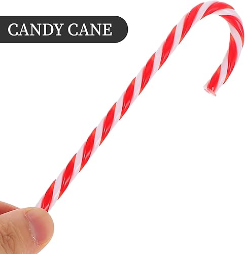 Miniatura 5 de 18 piezas de adorno de bastón de caramelo de Navidad colgante para árbol de Navidad, muleta torcida, bastones de caramelo para vacaciones, fiesta de