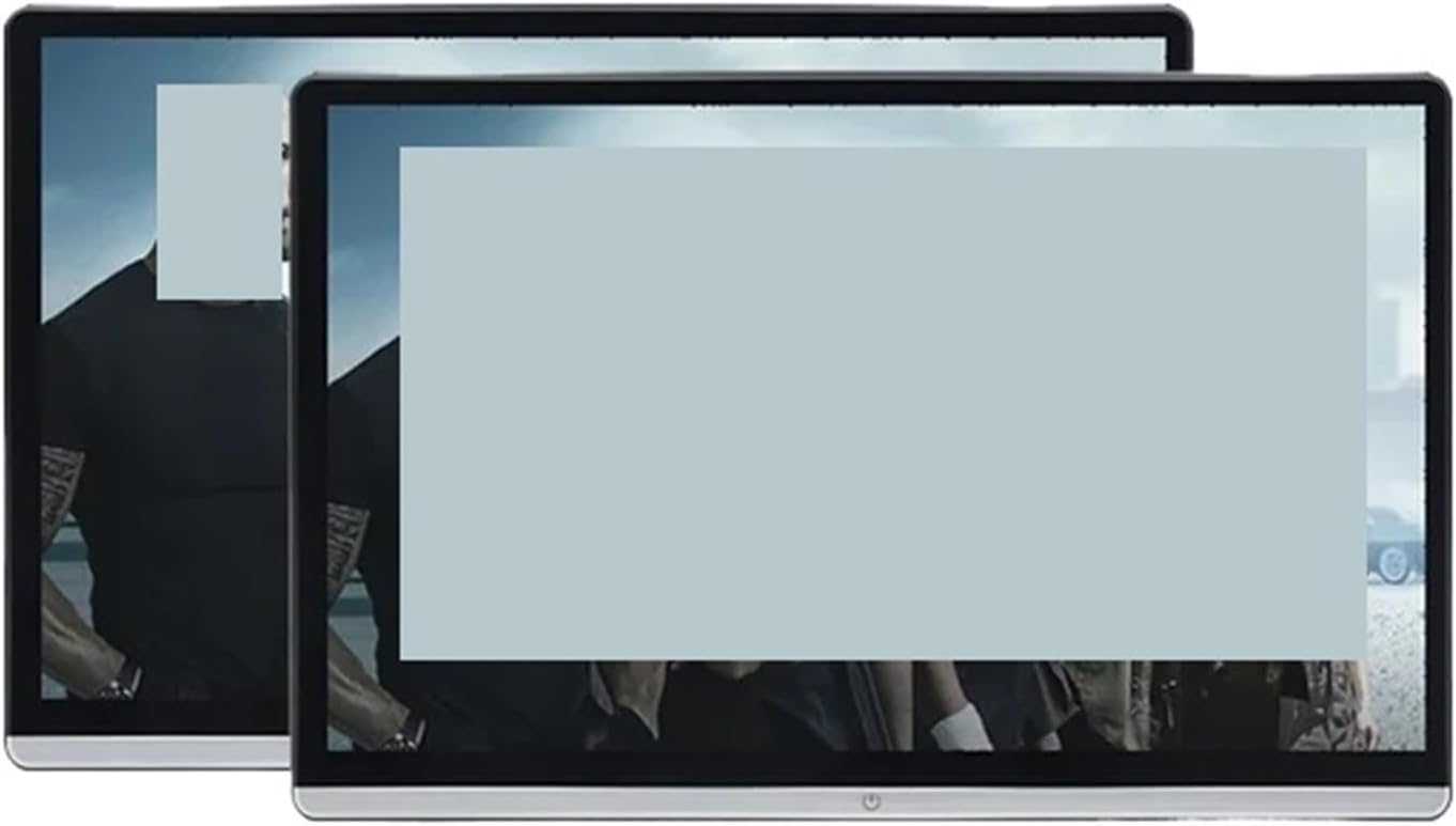 Dual HMDI 13.3"/14" Headrest Monitor Display IPS Tablet Touch Screen for Car Rear Seat Player Video Music FM BT Easy Setup for Trips，13.3 inch 2G32G2P