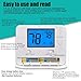 Suuwer Non-Programmable Thermostats for Home 1 Heat/1 Cool Conventional Single-Stage Systems (Blue Backlight)