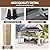 Raysfung 13'x15' Wood Gazebo,Outdoor Hardtop Gazebo with Galvanized Steel Double Roof, Wooden Frame Gazebo with Netting and Curtains for Patio Backyard Deck Garden