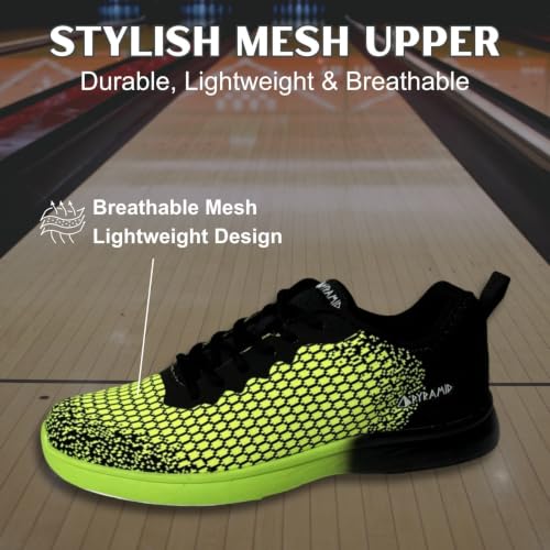 Image of Pyramid Men's Path Lite Seamless Mesh Bowling Shoes - Lightweight Seamless Design, Athletic Fit, Breathable Knit Upper, Universal Slide Soles