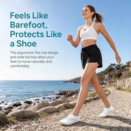 Image of Hike Barefoot Shoes Womens Men,Unisex Barefoot Water Shoes Breathable, Anti-Slip Hiking Footwear for Athletic Wide Toe Shoe Footwear for Hiking, Walking, Running, Yoga, and Water Sports